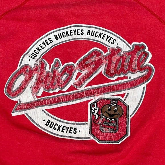 Vintage 80s Ohio State Buckeyes NCAA College Champion Red 1980s Sweatshirt - Picture 3 of 7